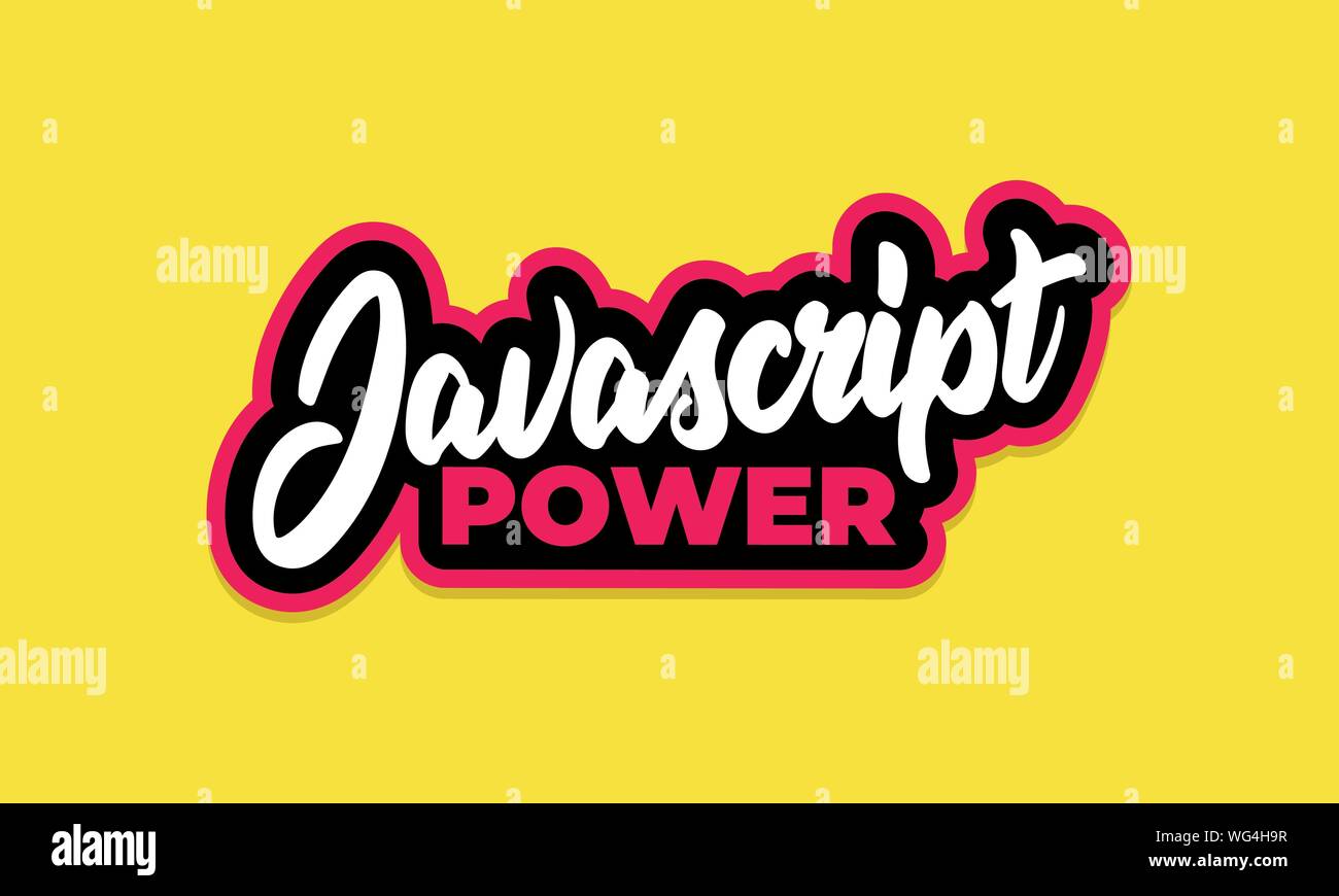 Javascript Power Sticker Illustration Vector Print Stock Vector Image ... image.
