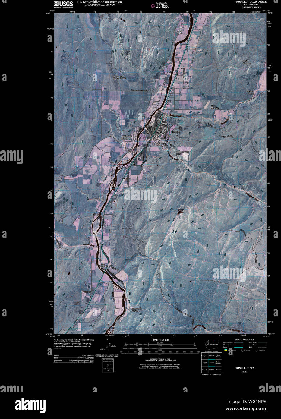 Tonasket map hires stock photography and images Alamy