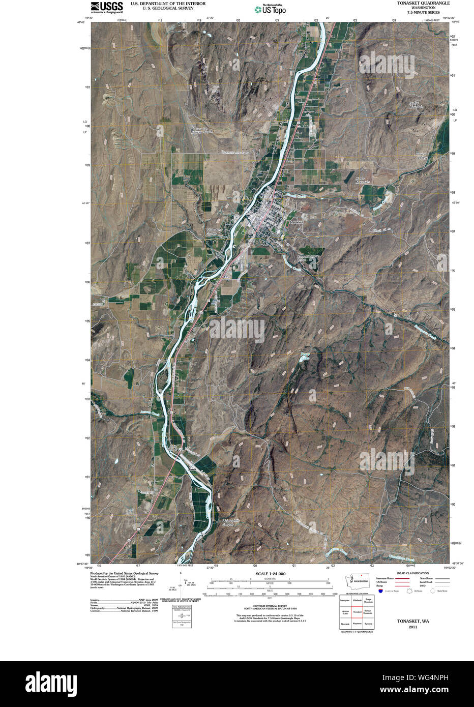 Tonasket map hires stock photography and images Alamy