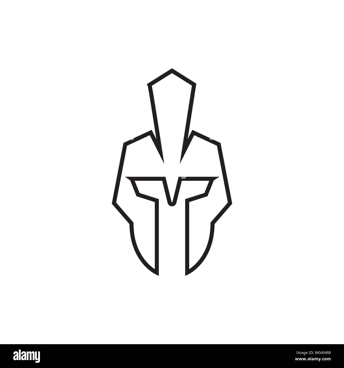Spartan helmet graphic design template vector isolated Stock Vector ...