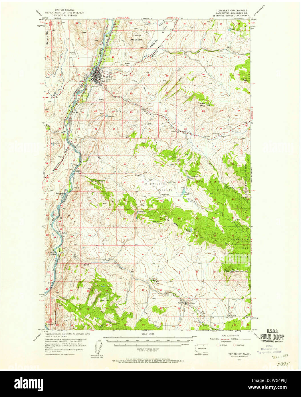 Tonasket washington map hires stock photography and images Alamy