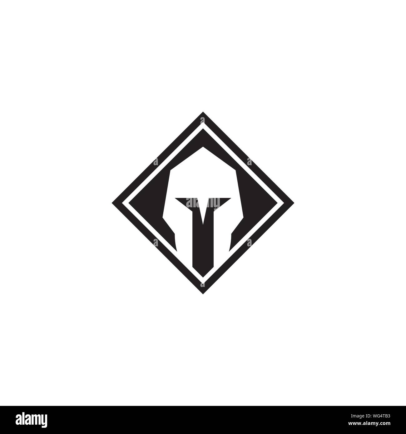 Spartan helmet graphic design template vector isolated Stock Vector ...