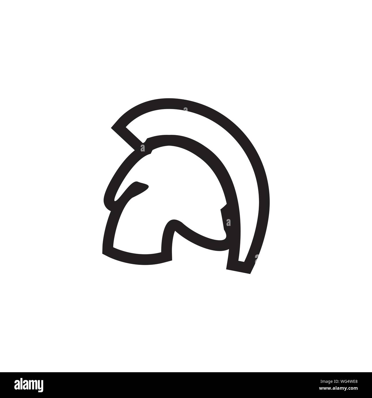 Spartan helmet graphic design template vector isolated Stock Vector ...