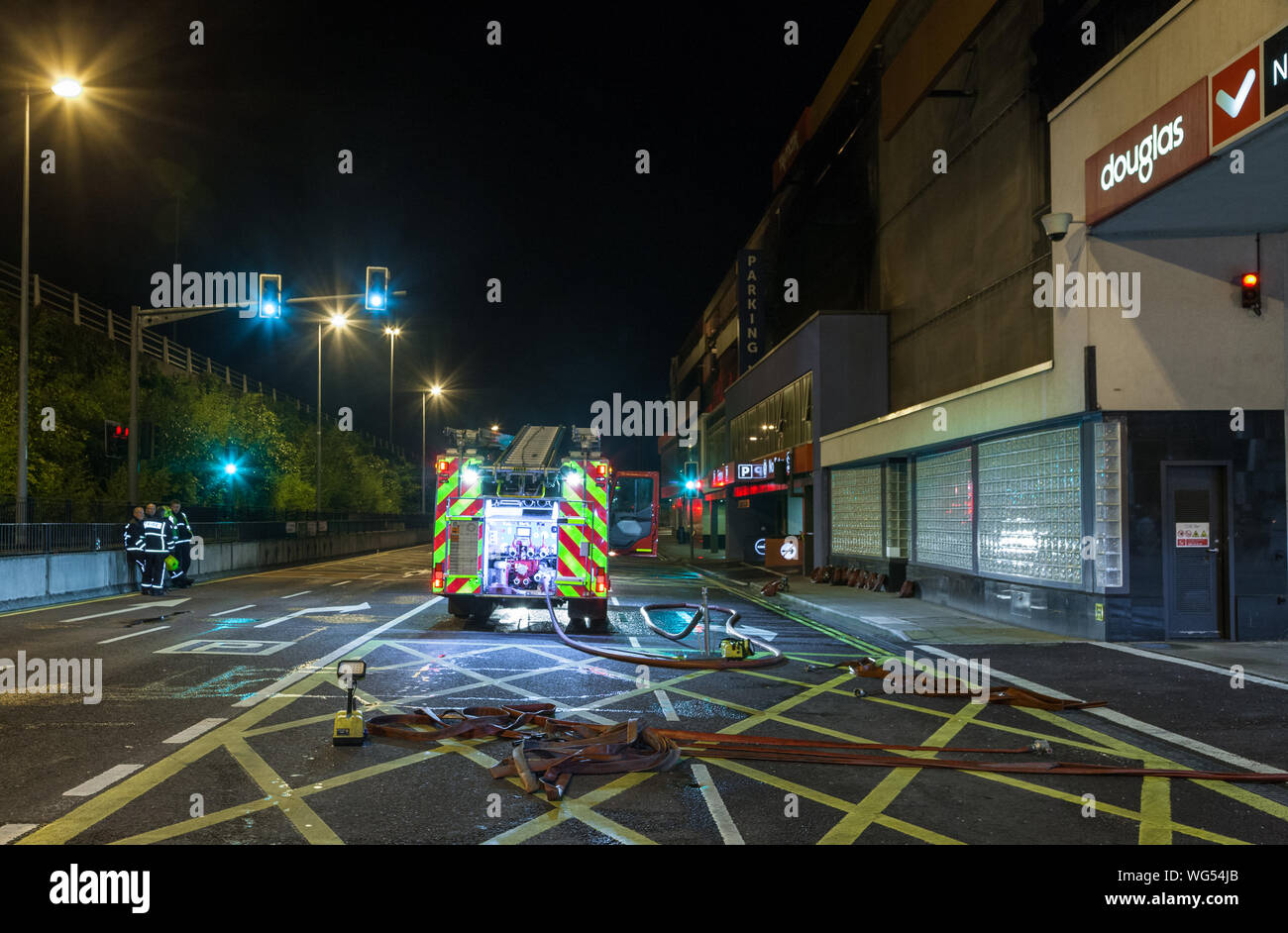 Douglas, Cork, Ireland. 01st September, 2019. Units of the Cork Fire