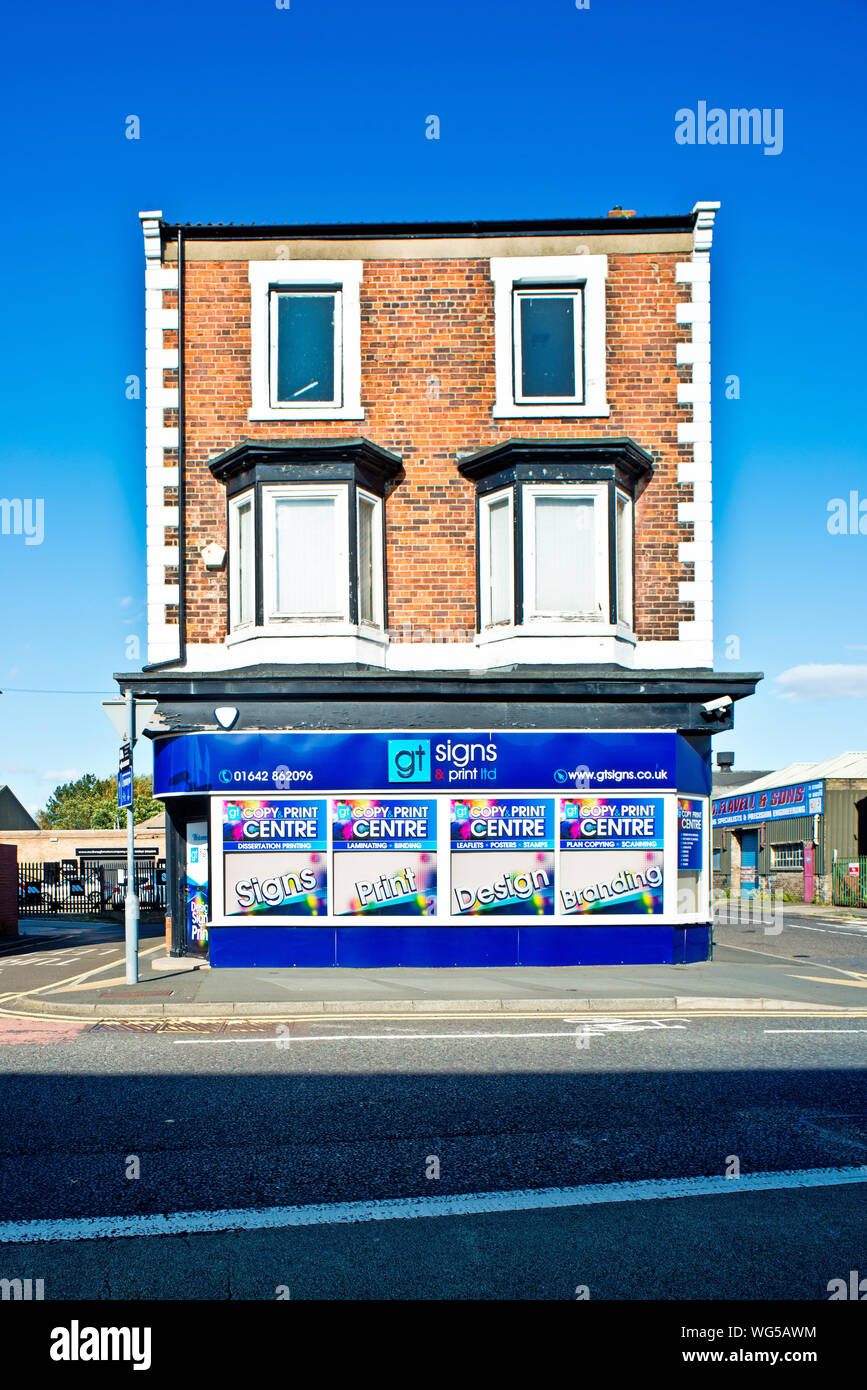 Gt Signs Shop, Mandale Road, Thornaby on Tees, Cleveland, England Stock