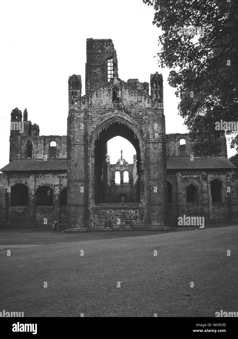 Ruins Of Kirkstall Abbey With Copy Space Stock Photo Alamy