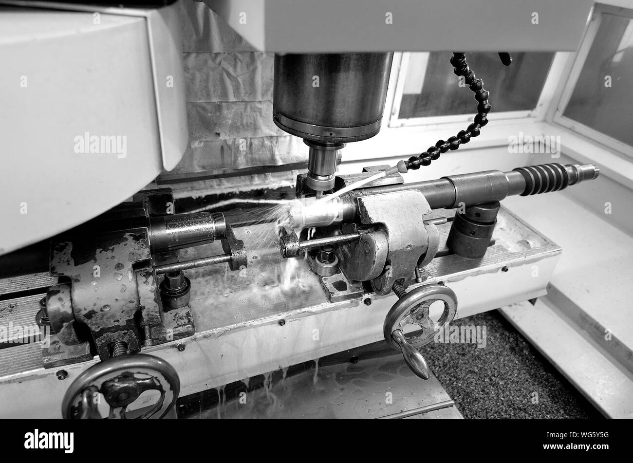 Cnc Milling Machine In Industry Stock Photo Alamy