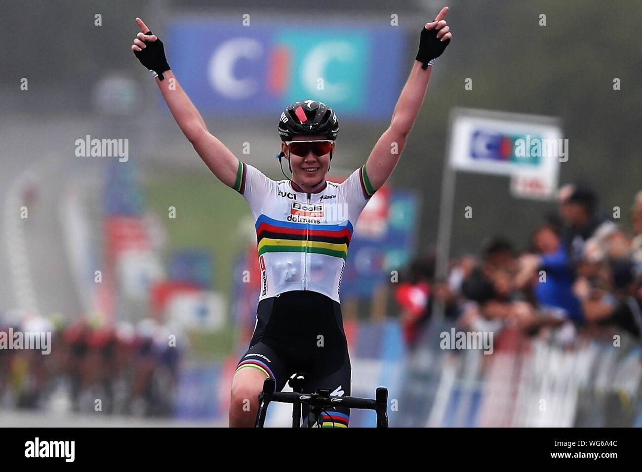 Anna Van Der Breggen In Boels Dolmans Cycling Team During The Cycling Grand Prix De Plouay