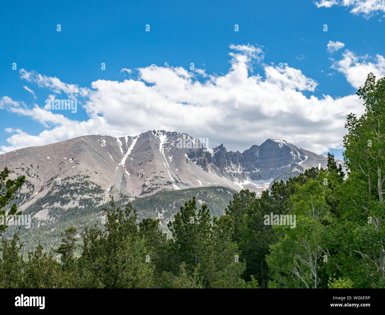 Wheeler Peak at Great Basin National Park, Baker, Nevada, USA Stock Photo