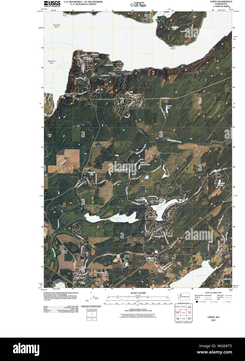 Map of union washington state Cut Out Stock Images & Pictures Alamy