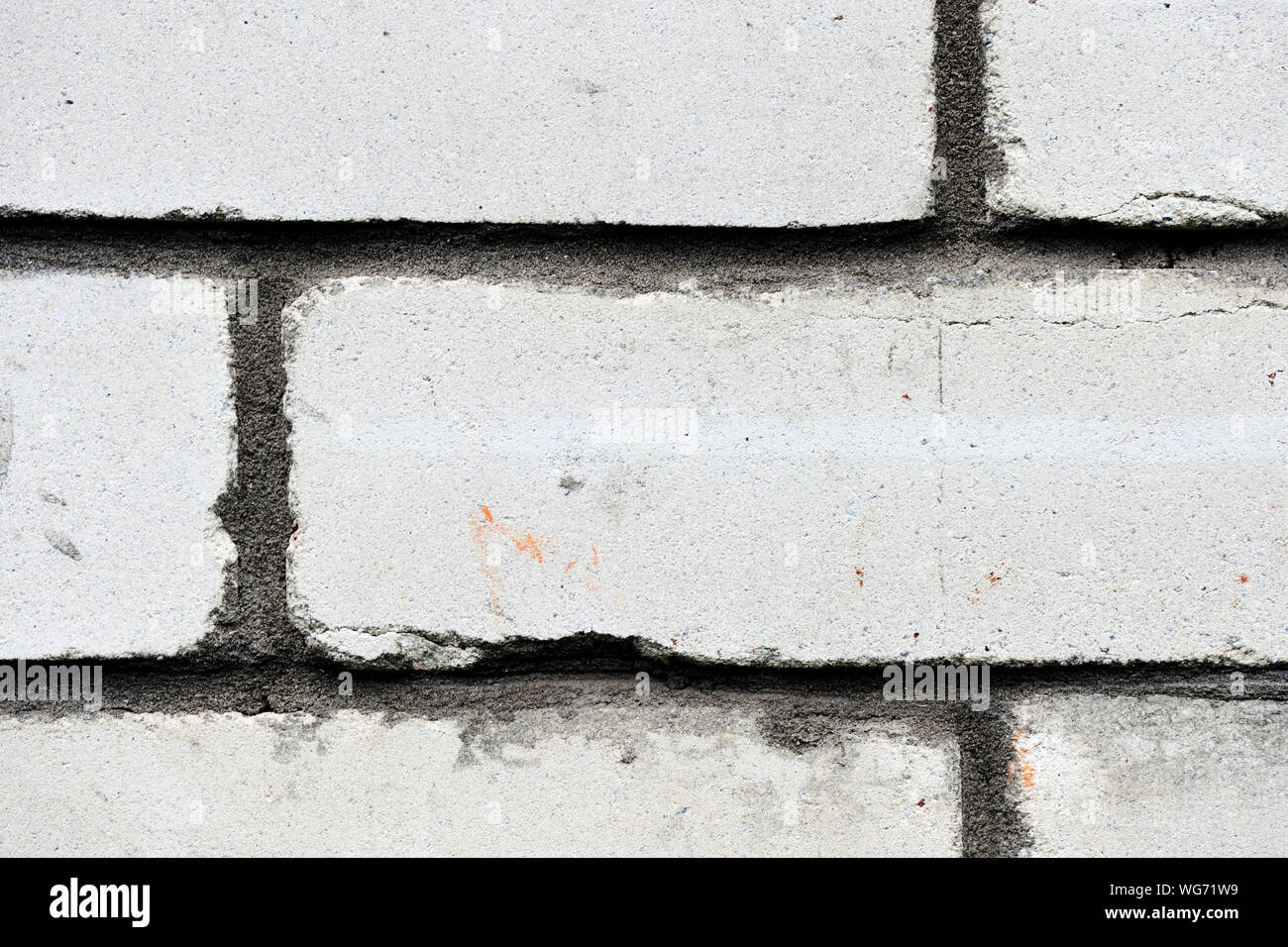 Gray brick wall close up. Abstract background Stock Photo