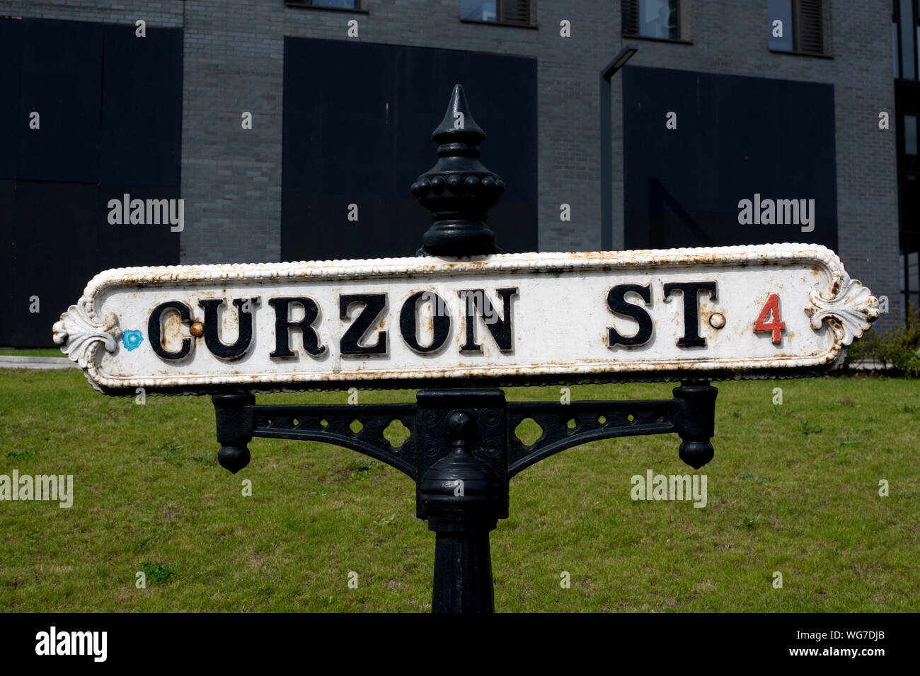 Curzon Street sign, Eastside, Birmingham, West Midlands, England, UK Stock Photo