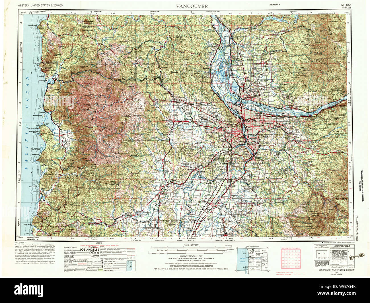 Vancouver washington map hires stock photography and images Alamy