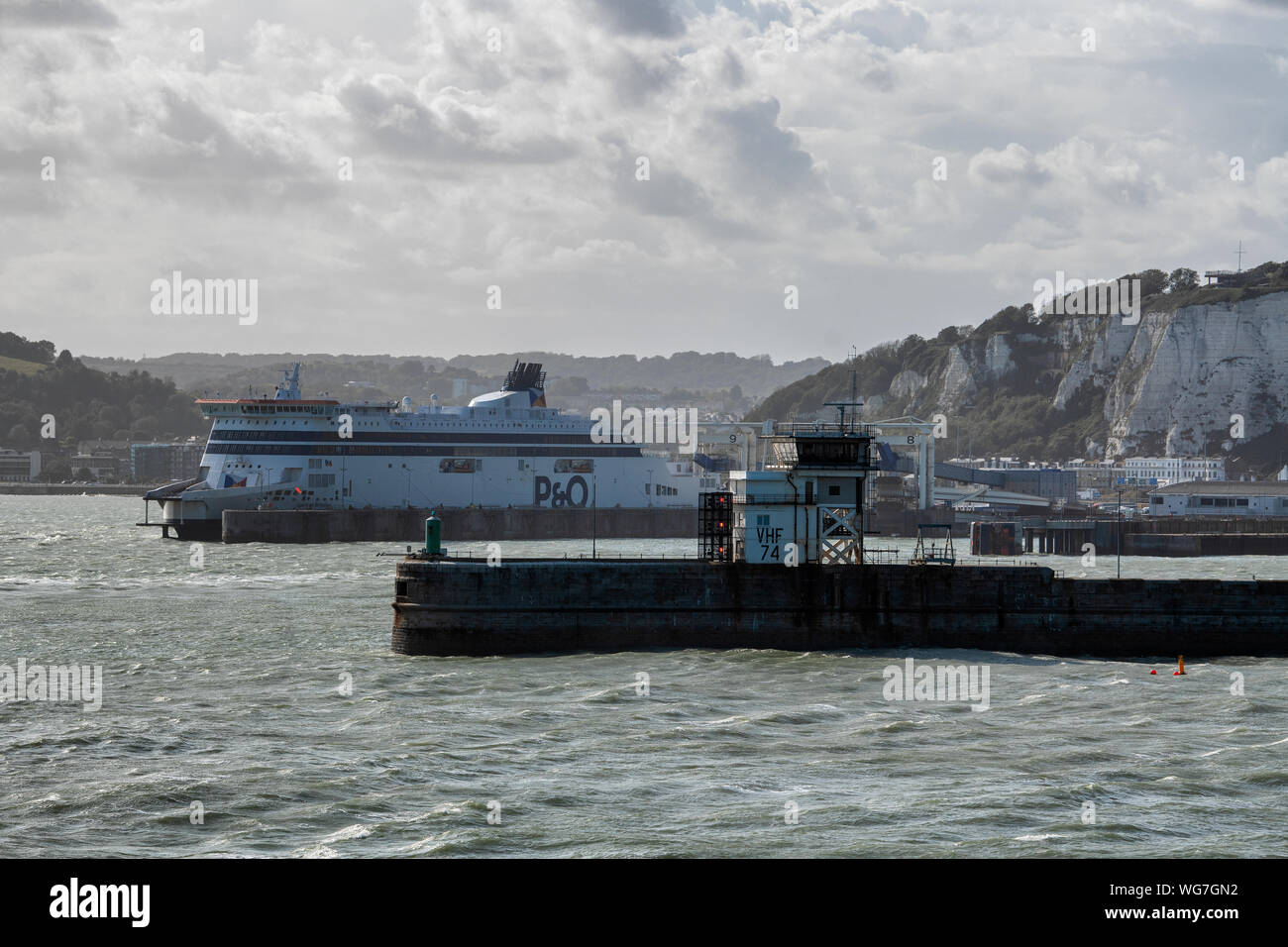 The ferry terminal at the port of Dover in Kent, United Kingdom Stock