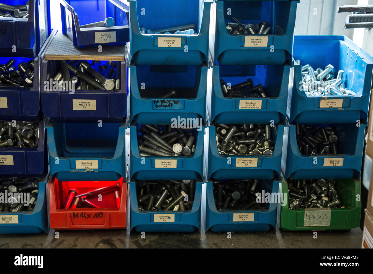 Tools In Containers Stock Photo Alamy