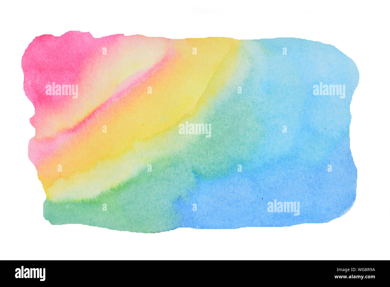 Colorful pattern on white background , Illustration abstract watercolor hand draw and painted on paper Stock Photo