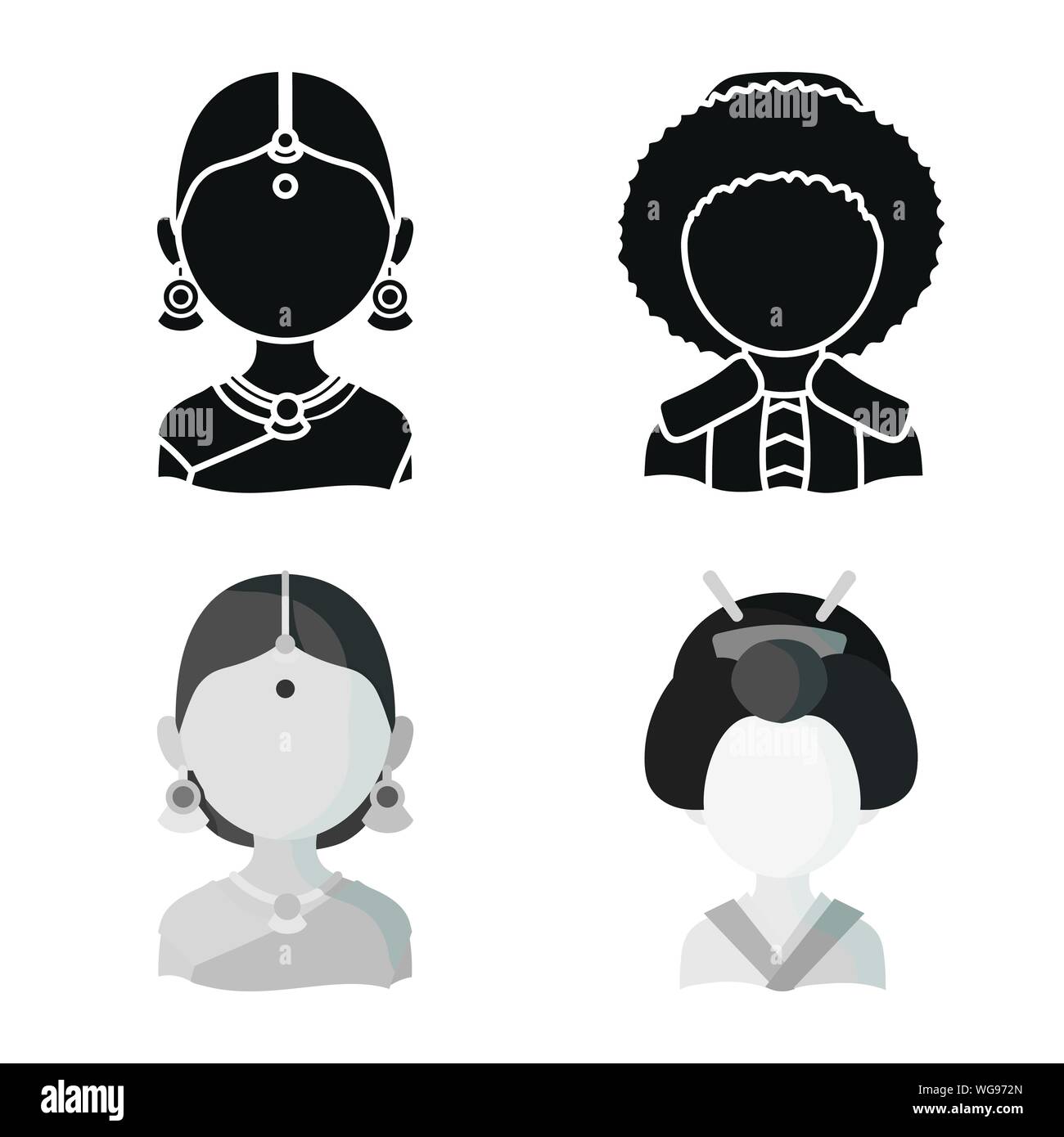 Vector design of imitator and resident icon. Collection of imitator and ...