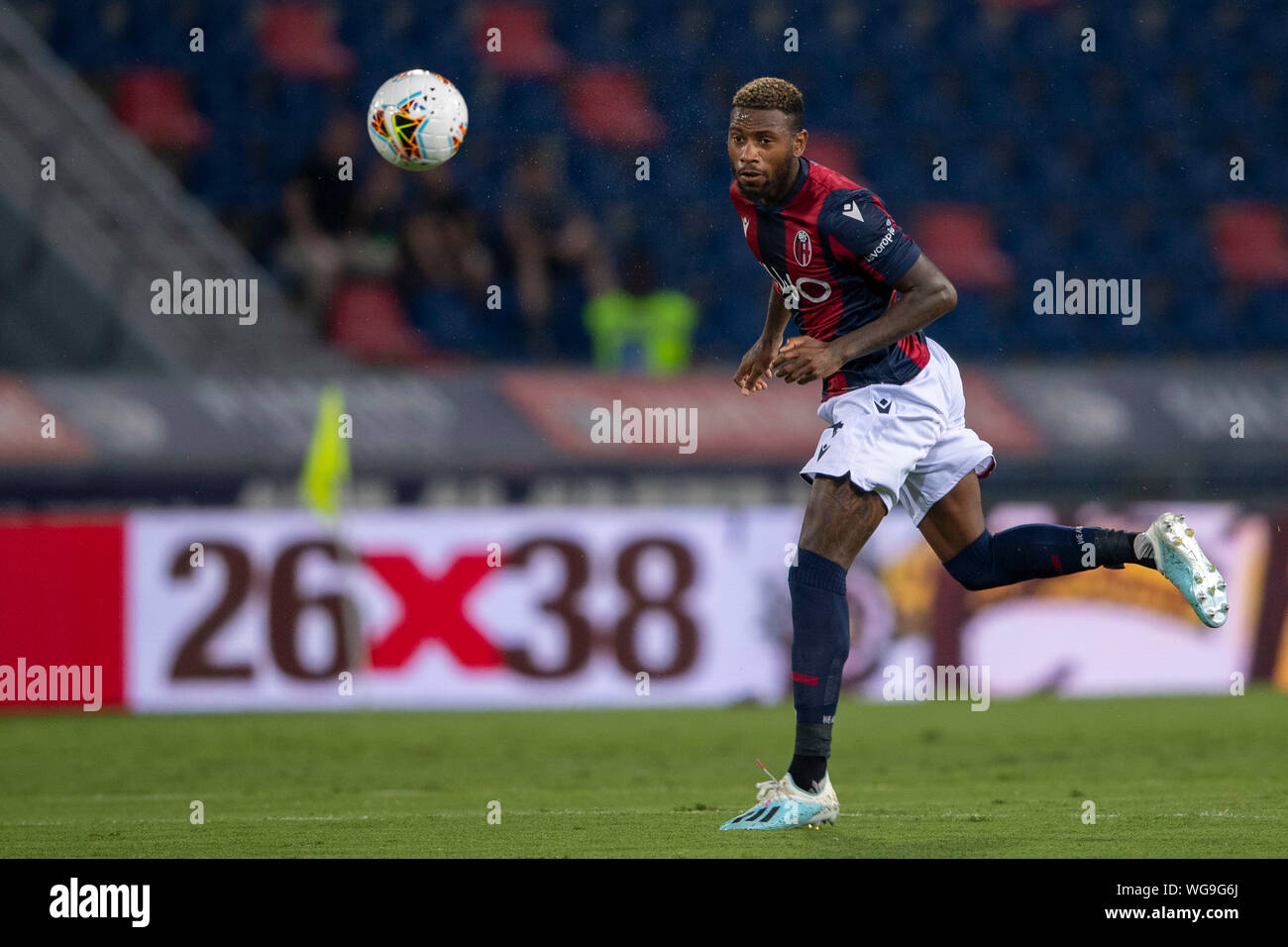 Stefano Denswil (Bologna)           during the Italian 'Serie A' match between Bologna 1-0 Spal at Renato Dall Ara Stadium on August 30 , 2019 in Bologna, Italy. (Photo by Maurizio Borsari/AFLO) Stock Photo