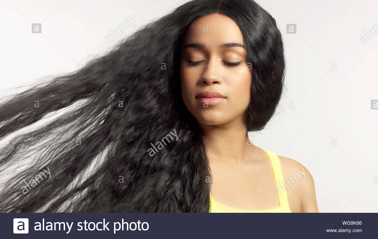 Beauty Mixed Race African American Model In Studio Portraits With