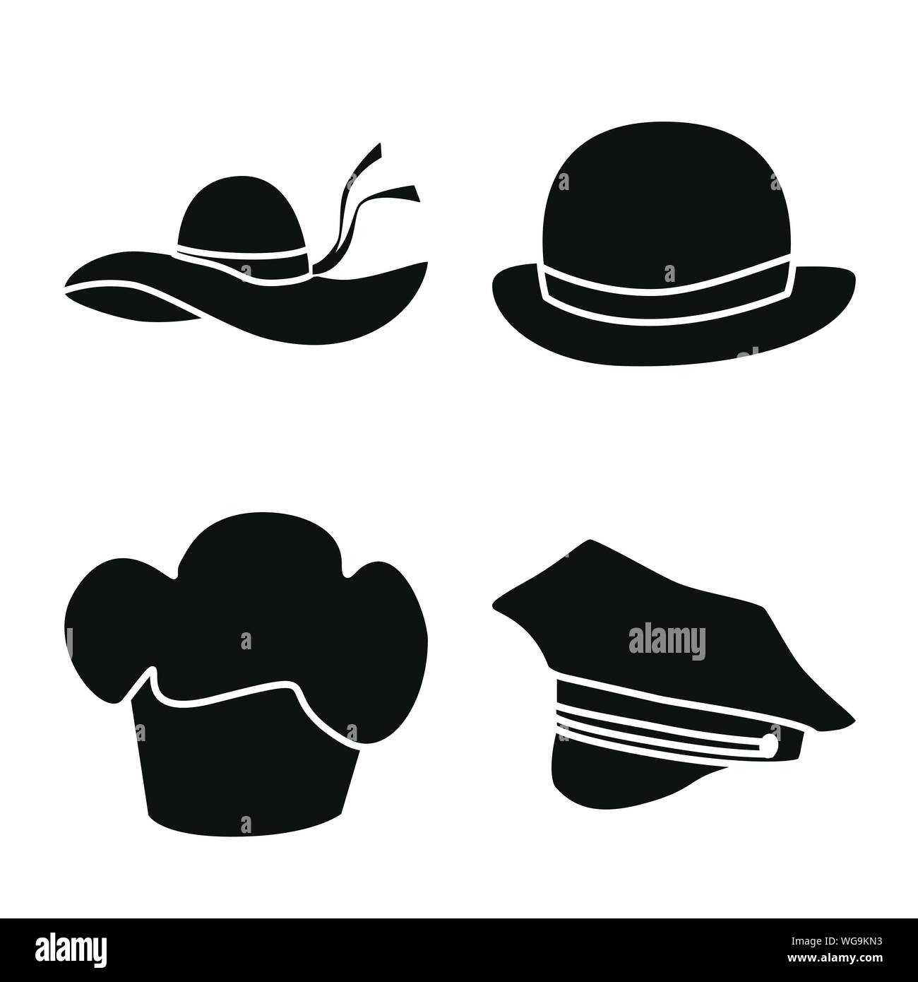 Vector illustration of beanie  and beret sign. Collection of beanie  and napper stock vector illustration. Stock Vector