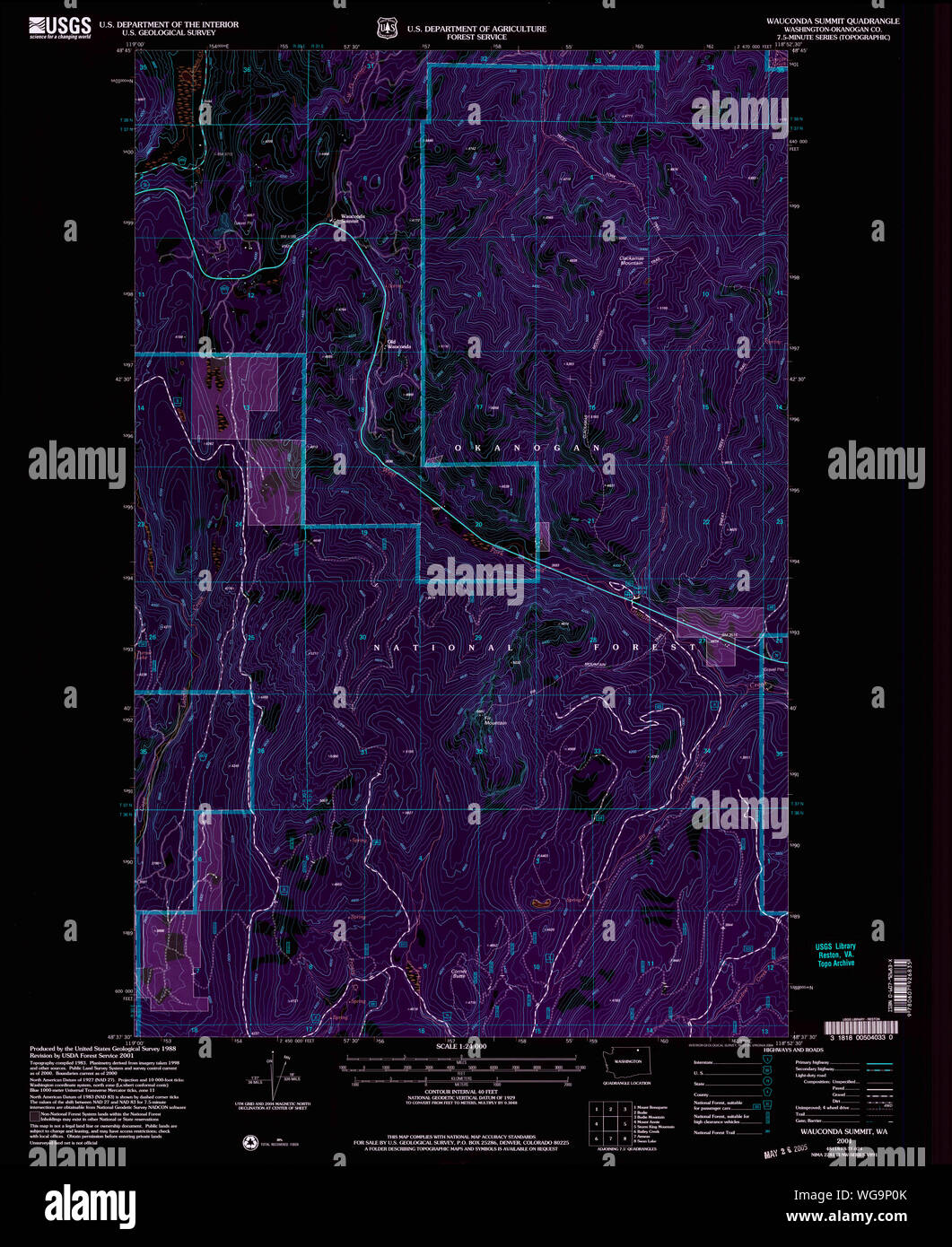 Map of wauconda washington hires stock photography and images Alamy