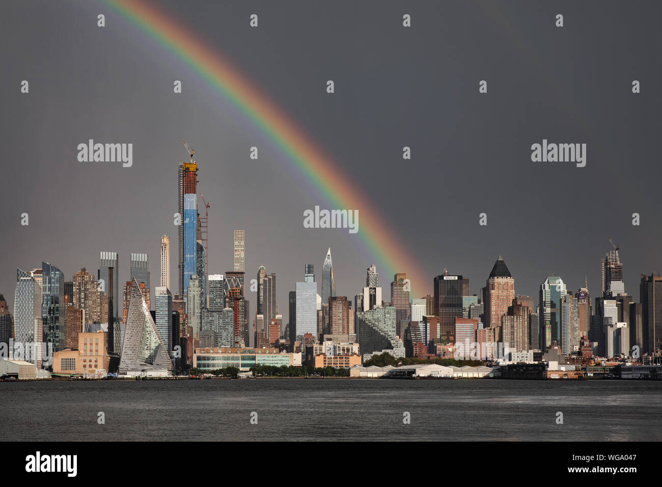 Rainbow over New York Stock Photo - Alamy
