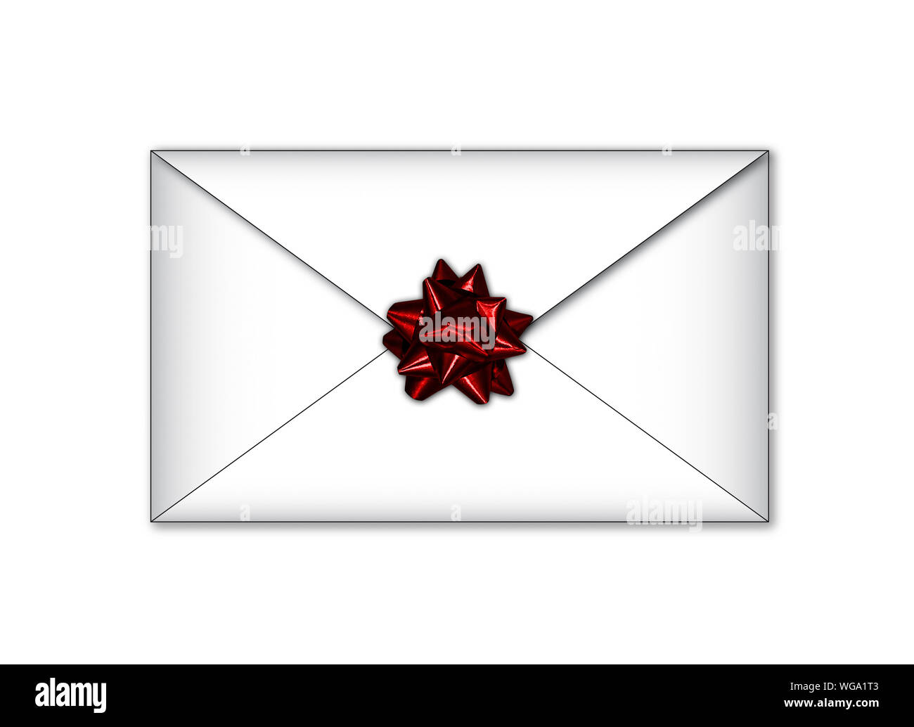 White letter envelope with red cockade Stock Photo