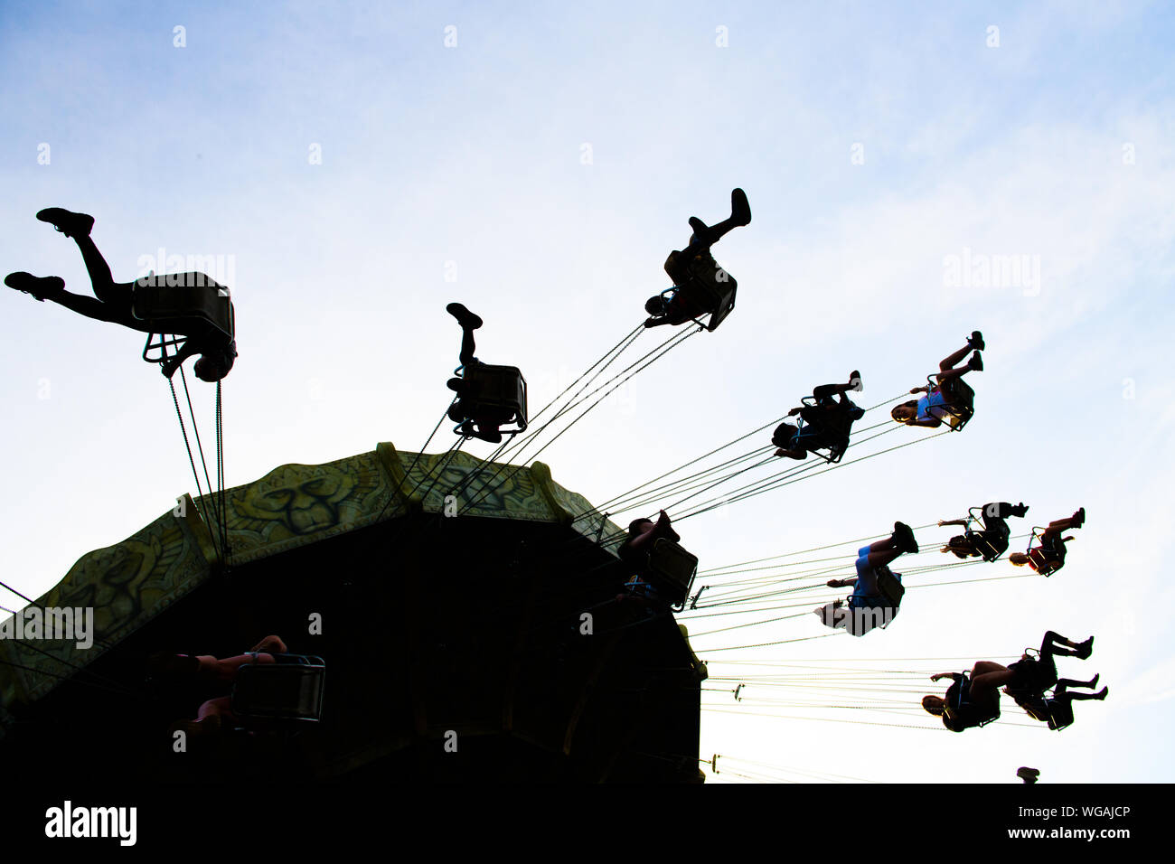 Funfair theme park ride Stock Photo - Alamy