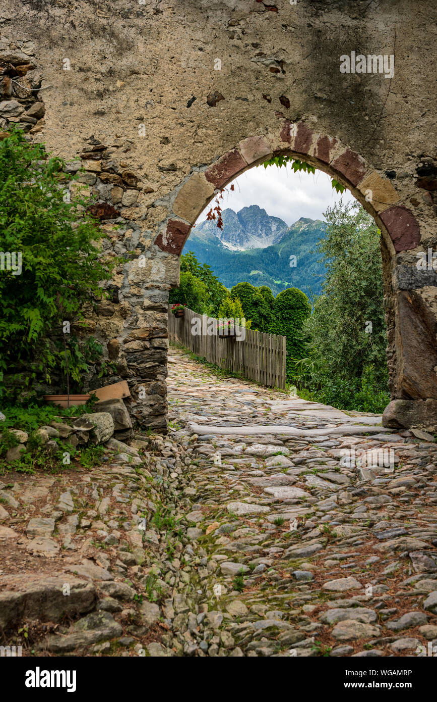 Castle Auer in Tirol, South Tyrol. Stock Photo