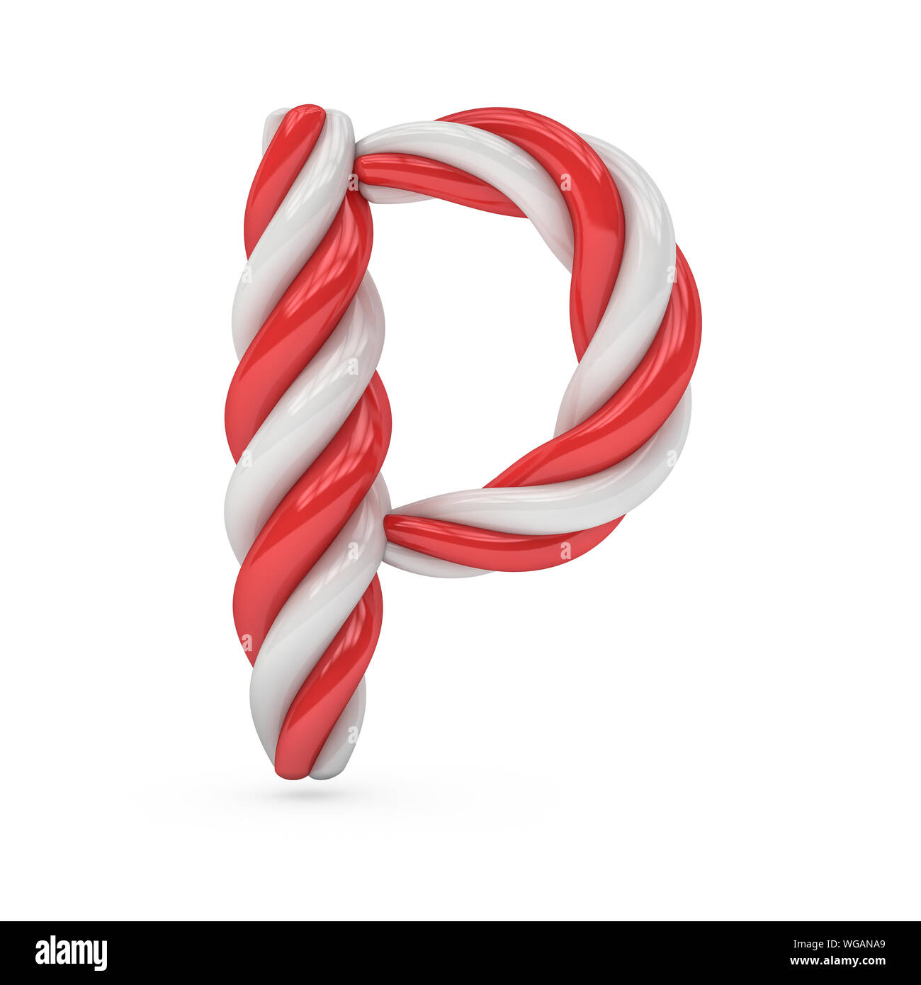 Uppercase candy and sugar font. Letter P. 3D rendering Stock Photo - Alamy
