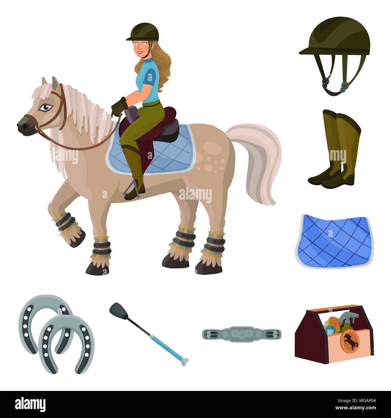 Isolated object of horseback and equestrian symbol. Set of horseback and  horse stock symbol for web Stock Vector Image & Art - Alamy