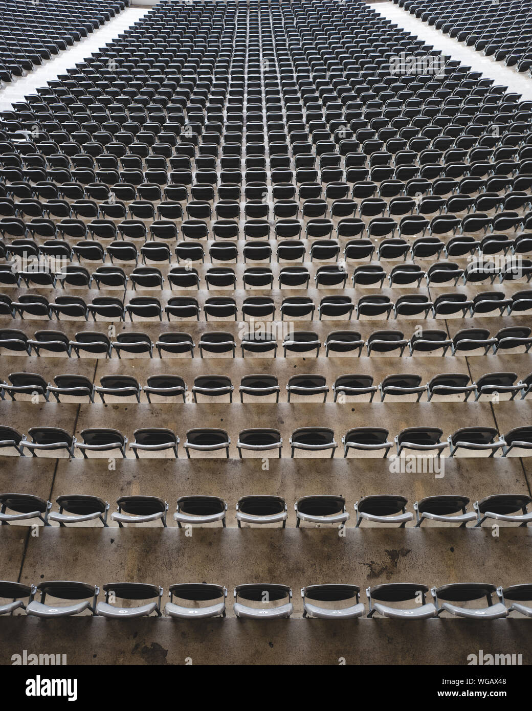 High Angle View Of Seats At Olympiastadion Berlin Stock Photo