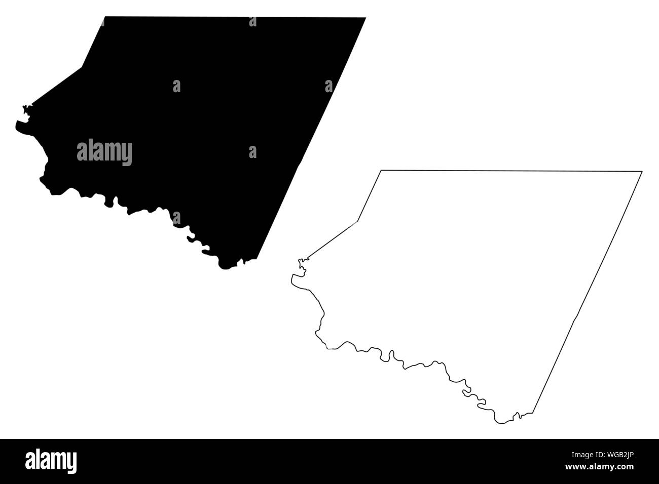 Starr County, Texas (Counties in Texas, United States of America,USA, U.S., US) map vector
