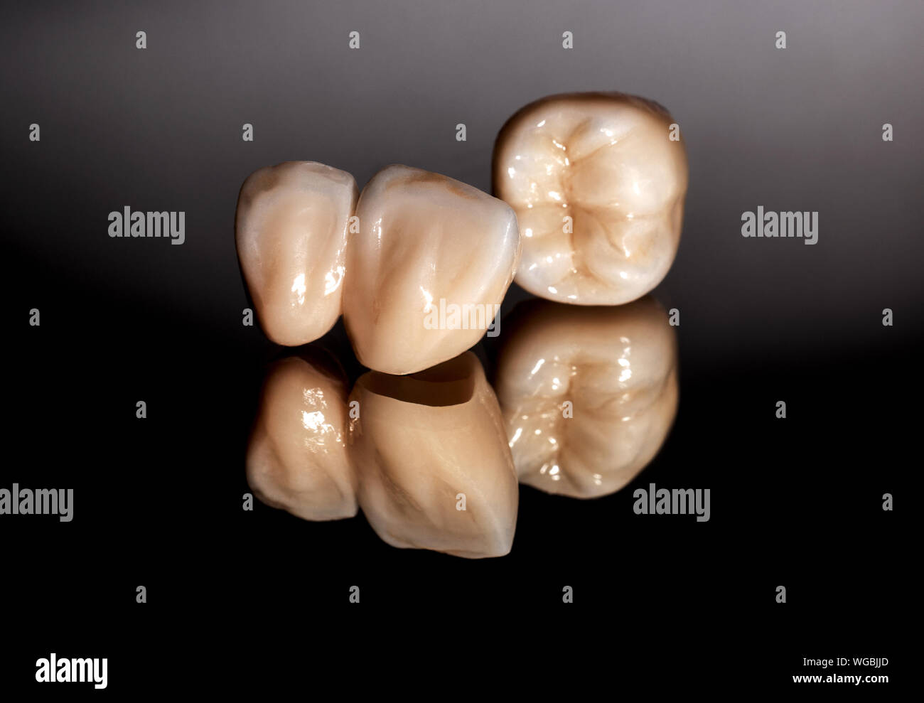 Ceramic crown and bridge Dental technician work Stock Photo Alamy