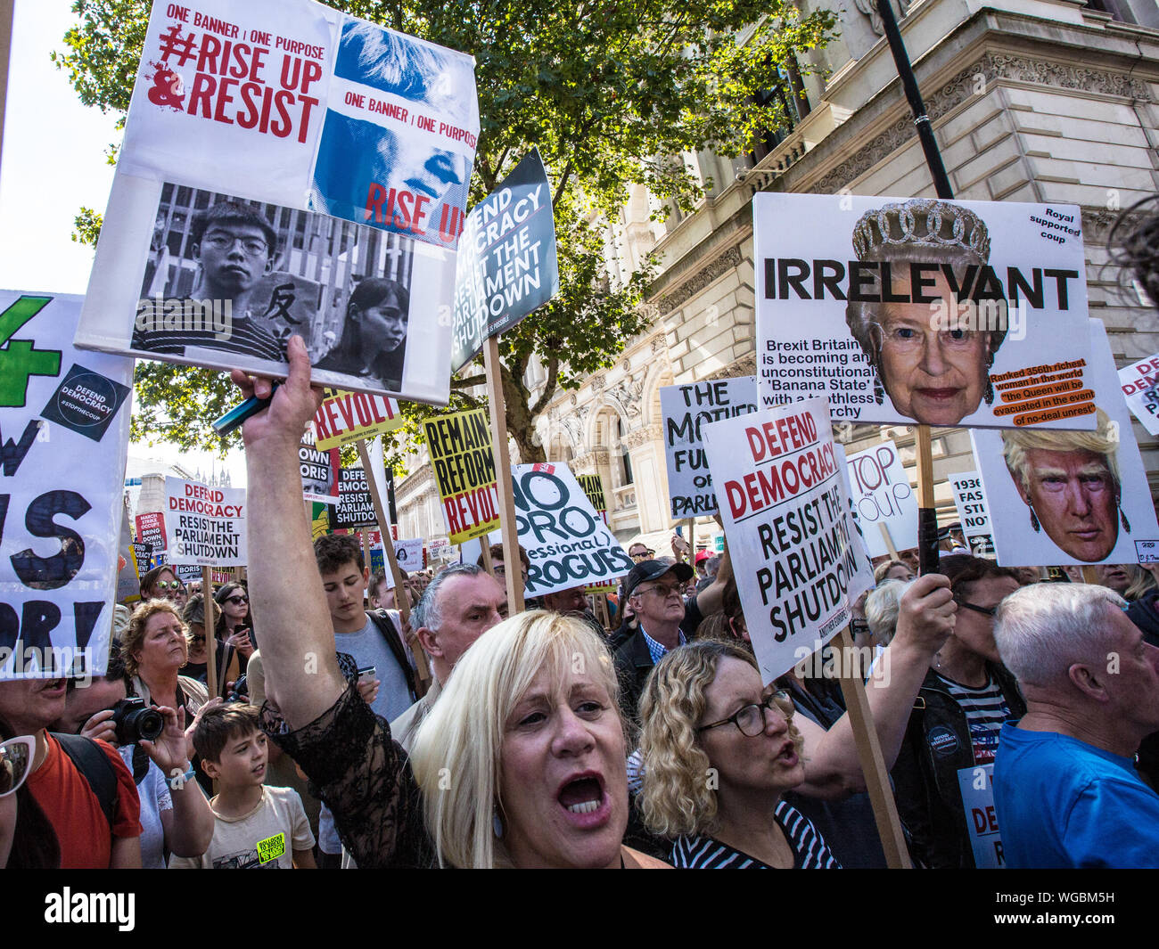 Resist The Parliament Shutdown Placard High Resolution Stock ...
