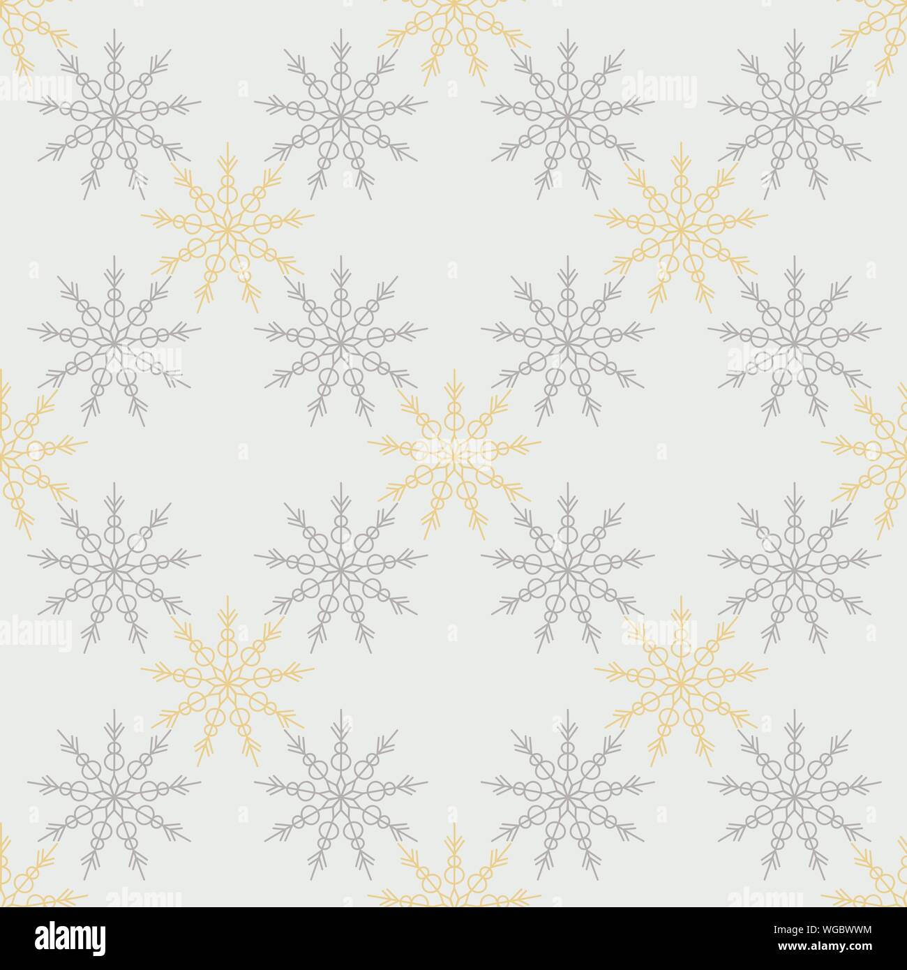 Vector Christmas seamless pattern with snowflakes for packaging ...