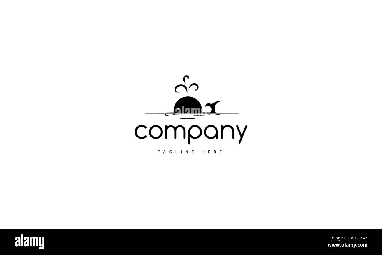 Vector logo on which an abstract image of a whale Stock Vector Image ...