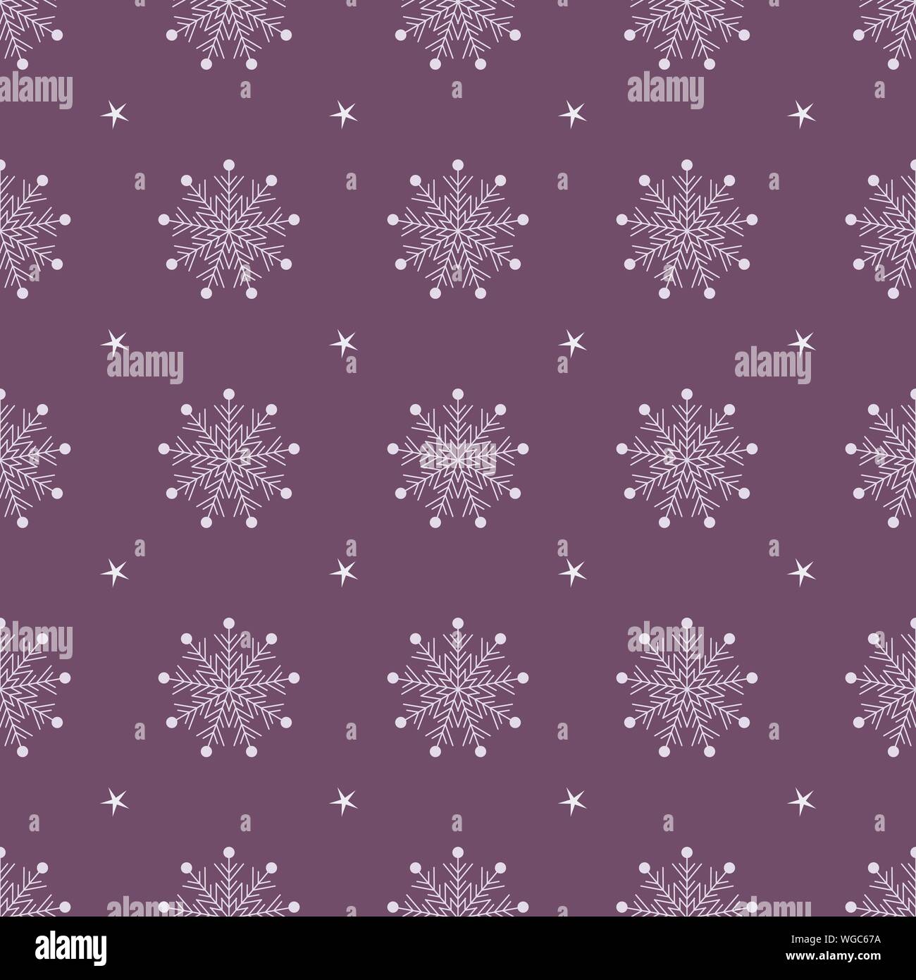 Vector Christmas seamless pattern with snowflakes for packaging ...