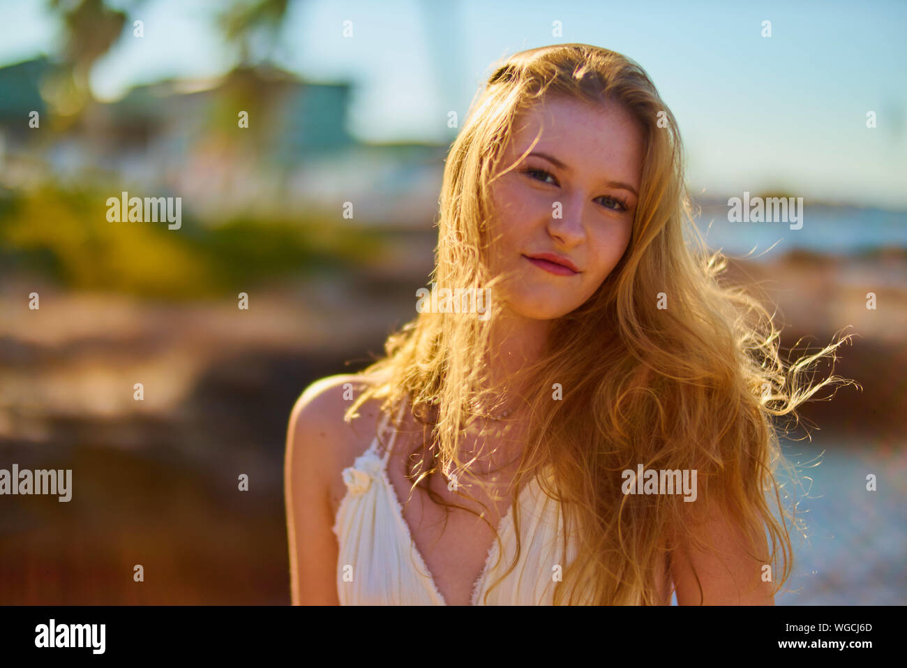 Woman standing outdoors hi-res stock photography and images - Alamy