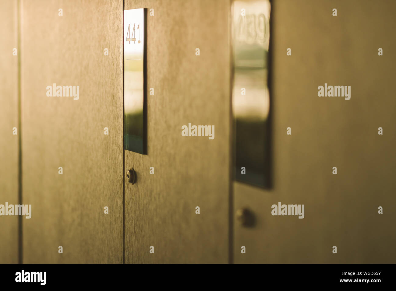 Lockers room for storing musical instruments in music schools Stock Photo Alamy