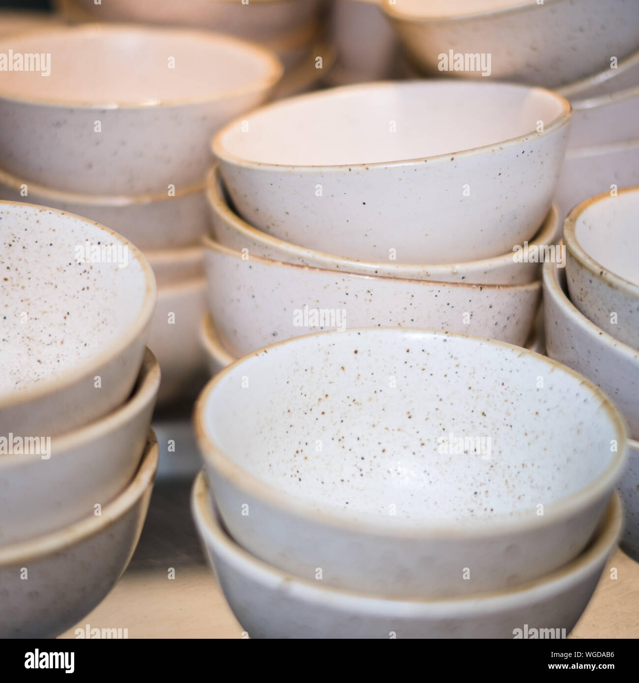 Close-up Of Bowls On Table Stock Photo