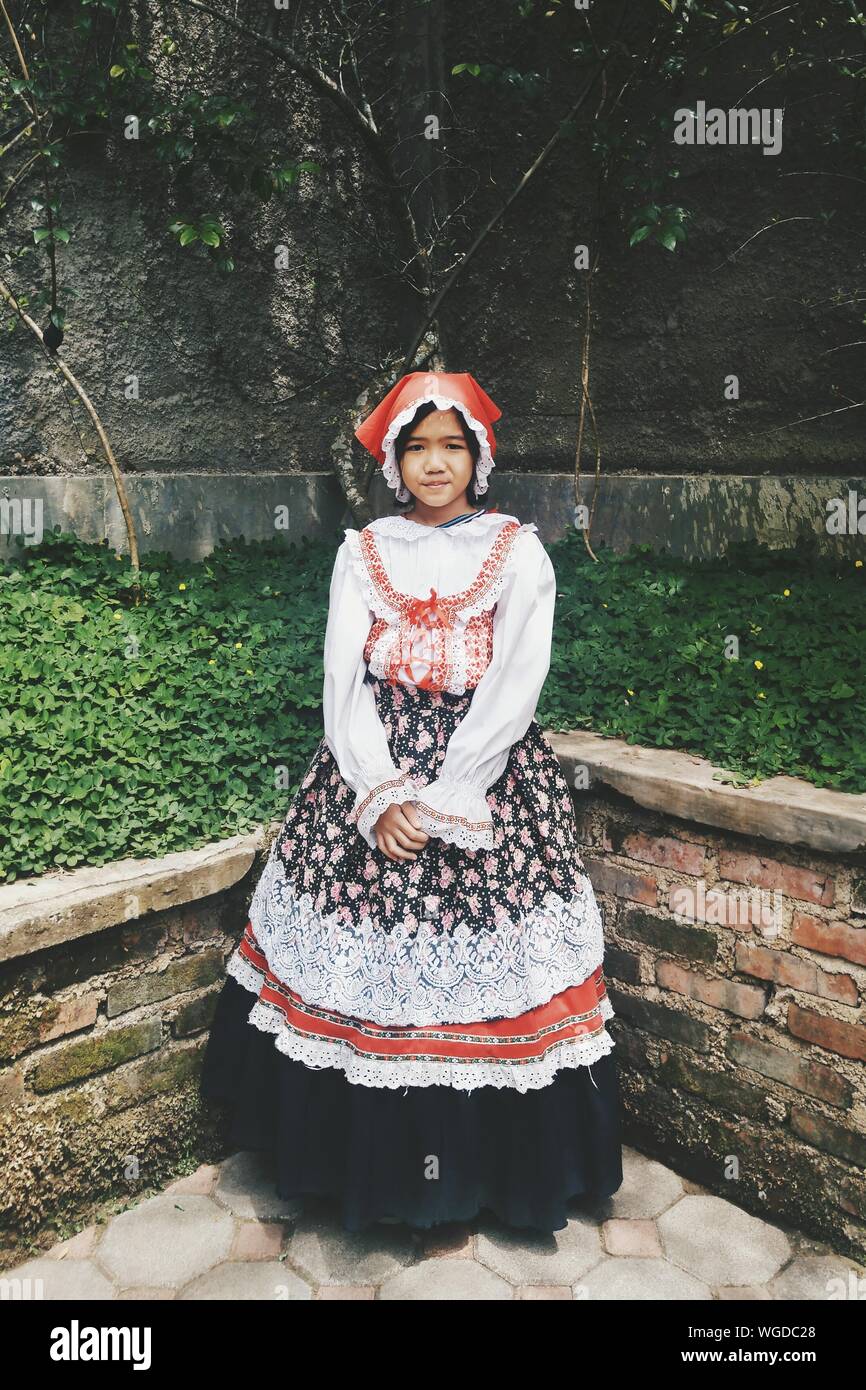 Portrait Of A Girl With Traditional Dress Stock Photo Alamy