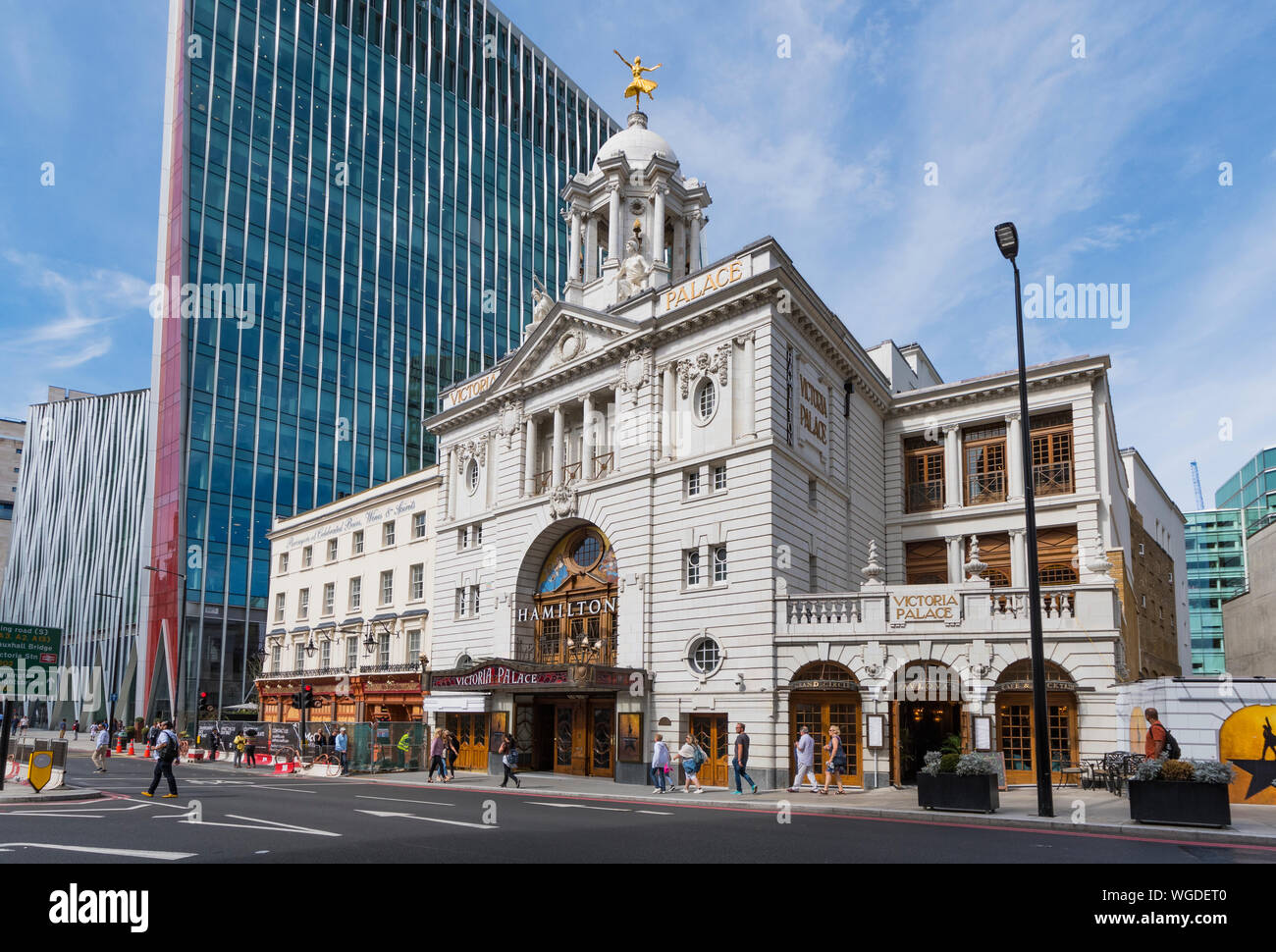 Victoria Palace Theatre in Victoria Street, City of Westminster, London, England, UK. Stock Photo