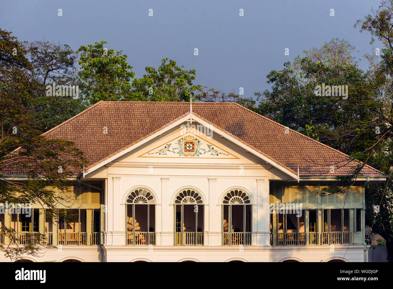 Embassy of Portugal on a bank of the Chao Phraya River in Bangkok, Thailand Stock Photo
