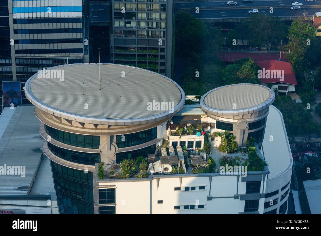 View From The Top Of Mode Sathorn Hotel On The New Surrounding Buildings In Sathorn District Bangkok Thailand Stock Photo Alamy