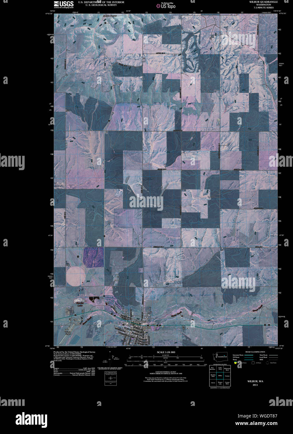 Wilbur washington map hires stock photography and images Alamy