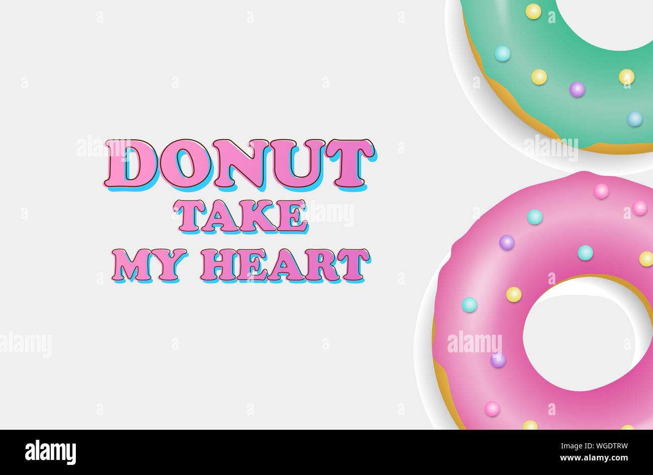 Donut set. Hand drawn bakery design pop art Stock Vector Image & Art ...
