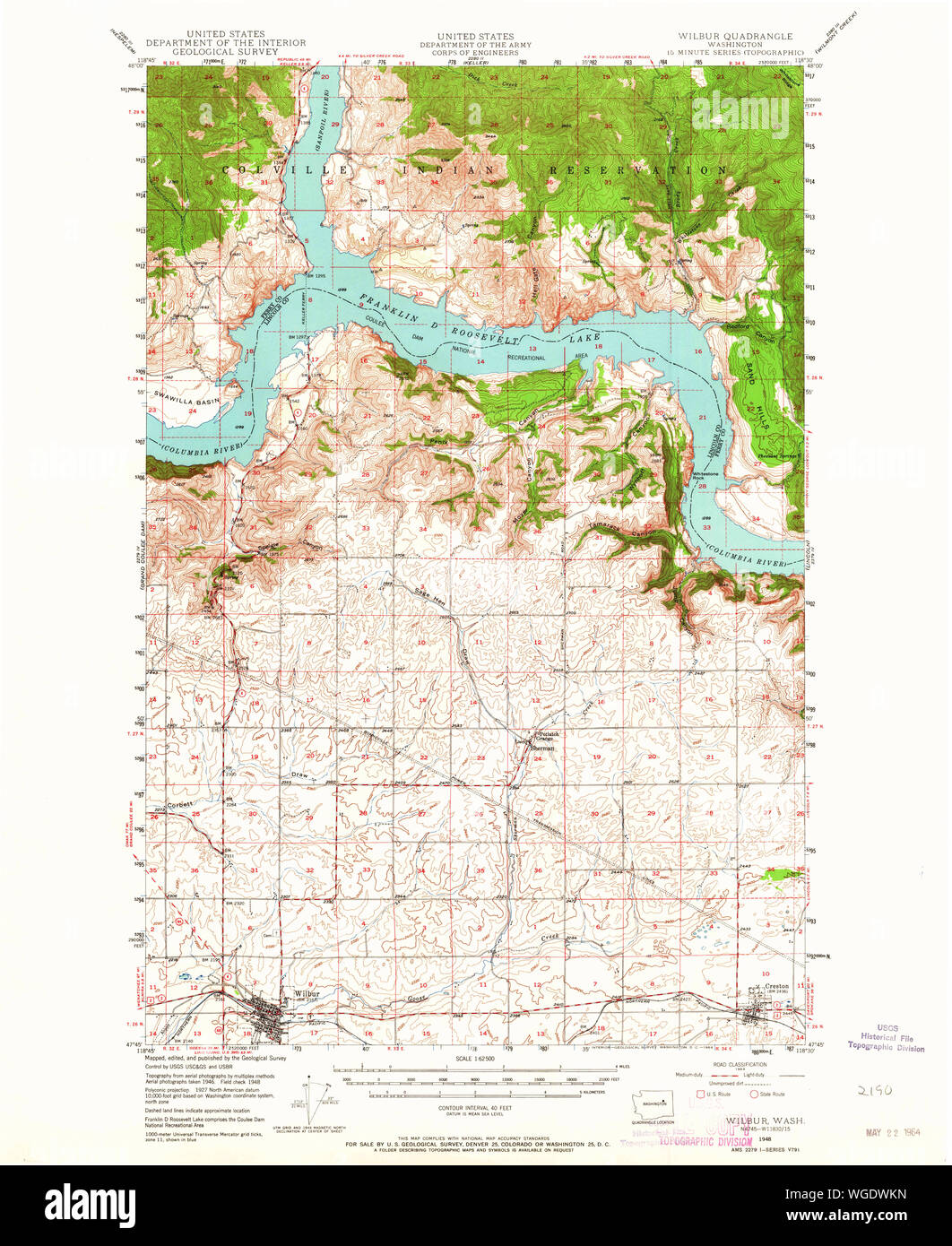 Wilbur washington map hires stock photography and images Alamy