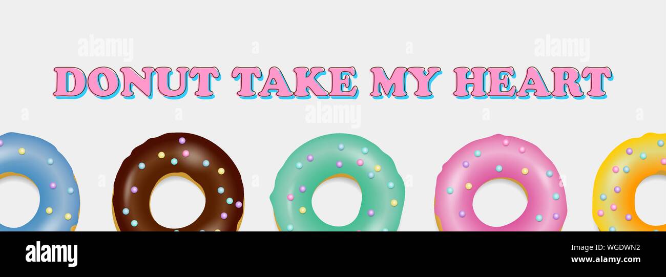 Donut set. Hand drawn bakery design pop art Stock Vector Image & Art ...