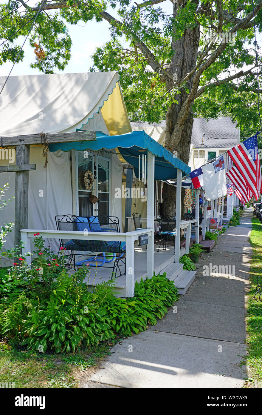 Ocean Grove Nj 10 Aug 2019 View Of The Summer Tent Cabins